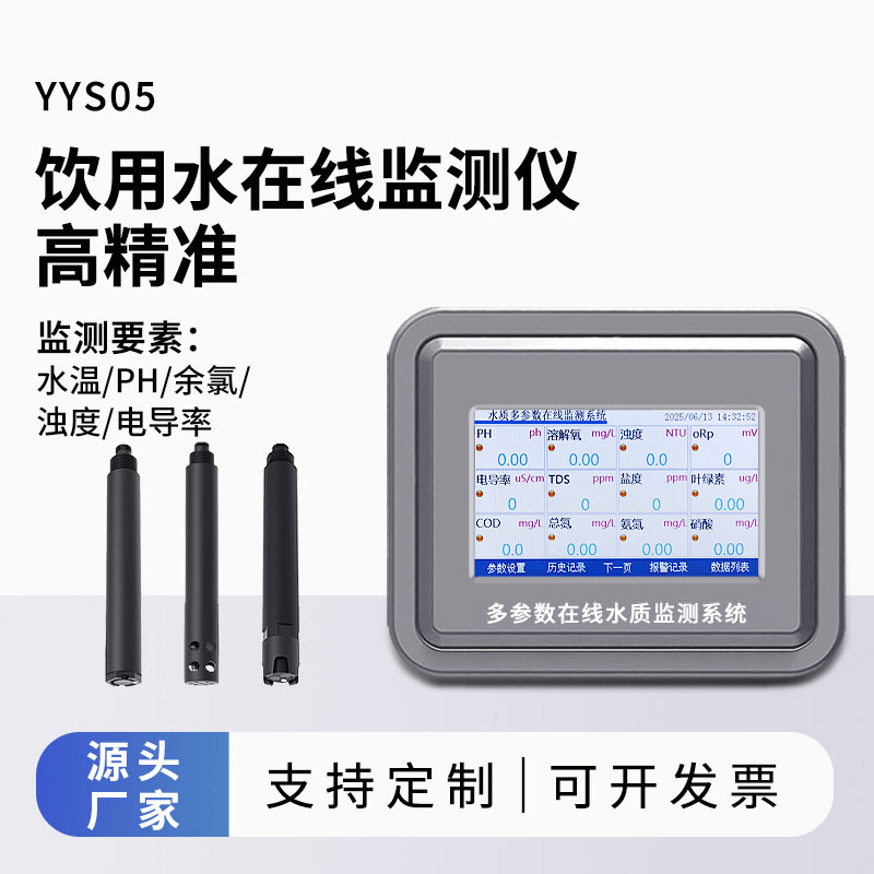 飲用水水質(zhì)監(jiān)測(cè)參數(shù)(水溫、ph、余氯、濁度、電導(dǎo)率)